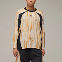 Shop Y-3 SS24 鐵鏽色拼接長袖襯衫閒休上衣 IR6256