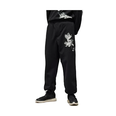 Y-3 SS24 GFX Graphic Jogger Pants Unisex Black Casual Trousers. IN4339