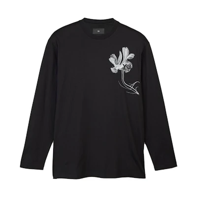 Y-3 SS24 GFX Graphic Long Sleeve Tee Unisex Black IN4351