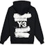 Order Y-3 SS25 Logo Print Drawstring Hoodie Unisex Black. JN4882