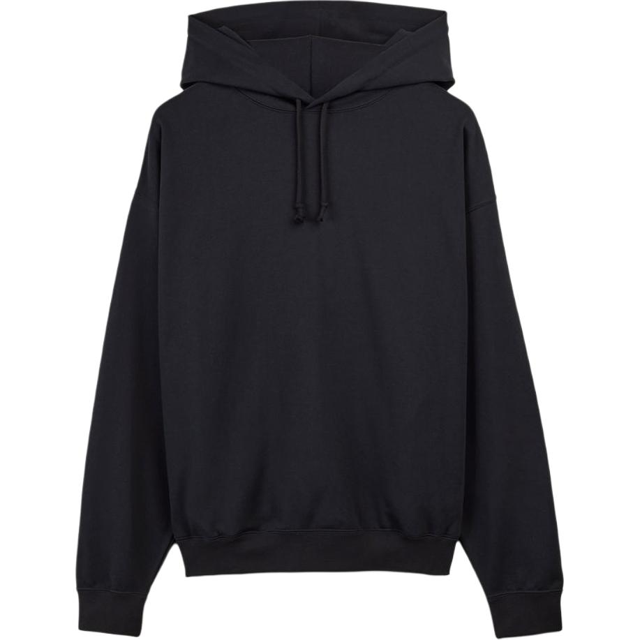 Lookbook Y-3 SS25 Logo Print Drawstring Hoodie Unisex Black. JN4882