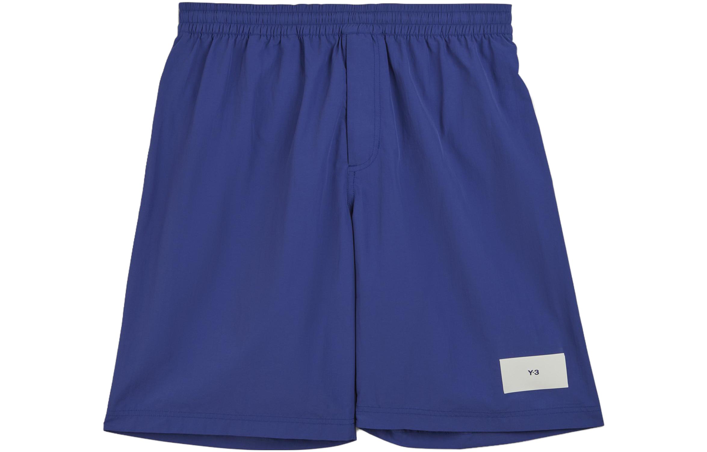 Y-3 Straight-Leg Elastic Waist Shorts Blue IA1453