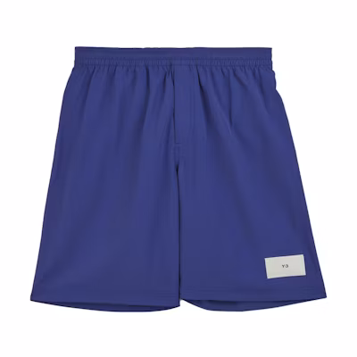 Y-3 Straight-Leg Elastic Waist Shorts Blue IA1453