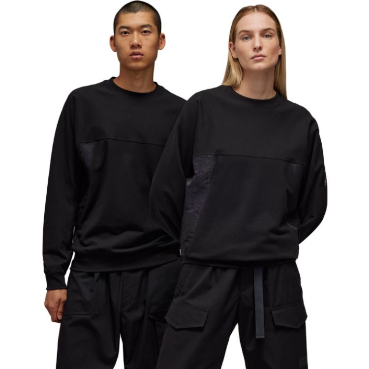 Lookbook Y-3 ストレッチFTクルーブラック ユニセックスミニマルプルオーバースウェット IL3070