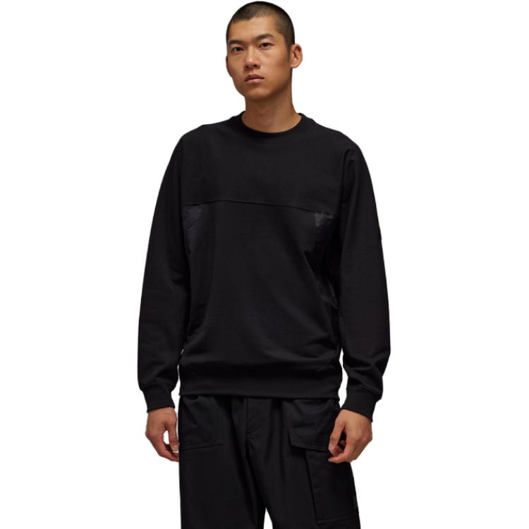 Purchase Y-3 ストレッチFTクルーブラック ユニセックスミニマルプルオーバースウェット IL3070