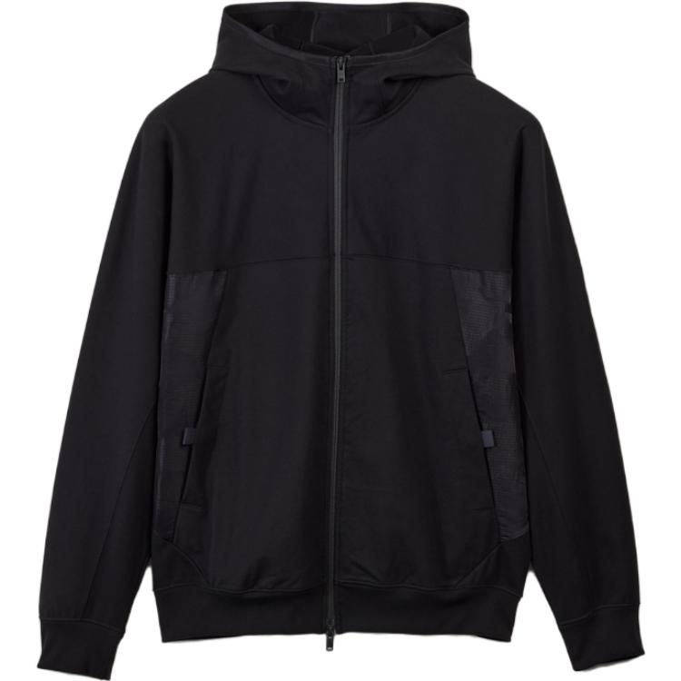 Y-3 Stretch FT Hoodie Black Unisex Minimalist Zip-Up Casual Jacket IL3069