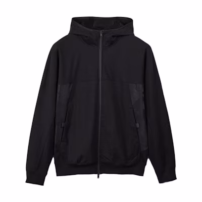 Y-3 Stretch FT Hoodie Black Unisex Minimalist Zip-Up Casual Jacket IL3069