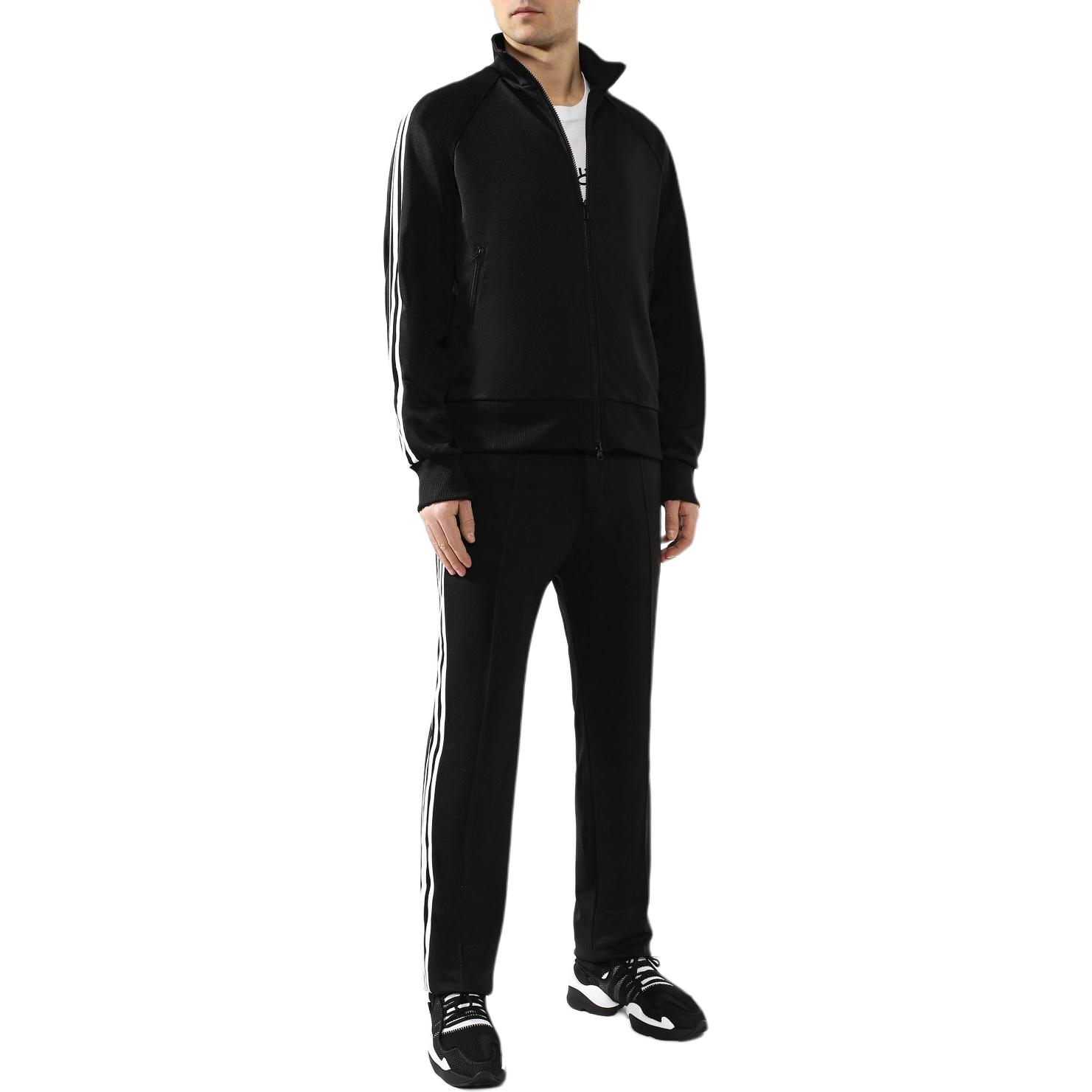 Lookbook Y-3 스트라이프 밴딩 스트레이트 핏 캐주얼 팬츠 블랙 DY7295