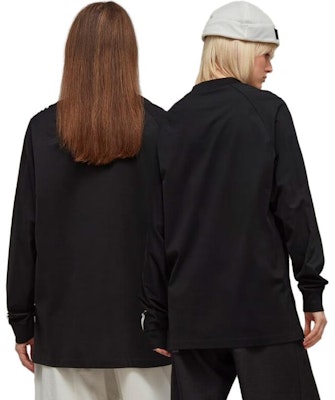 Y-3 스트라이프 로고 긴팔 유니섹스 티셔츠 블랙 H44800 Shop Y-3 스트라이프 로고 긴팔 유니섹스 티셔츠 블랙 H44800