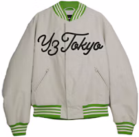 Order Y-3 條紋標誌寬鬆棒球外套 綠色 中性款. IQ2143