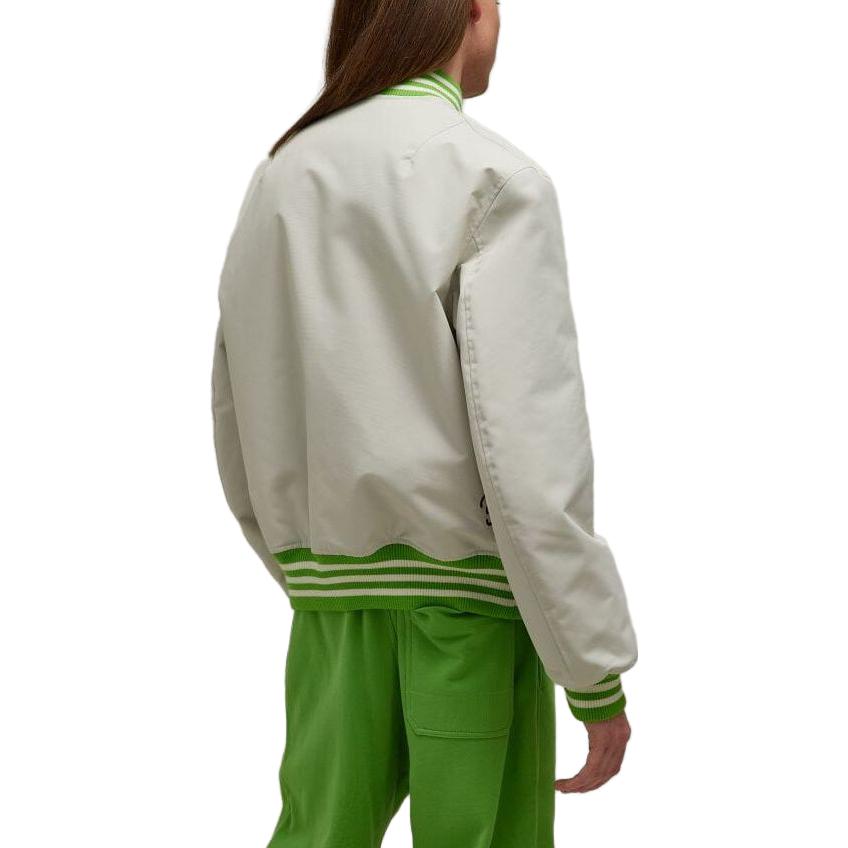 Y-3 Striped Logo Loose Baseball Jacket Green Unisex. IQ2143 圖 5