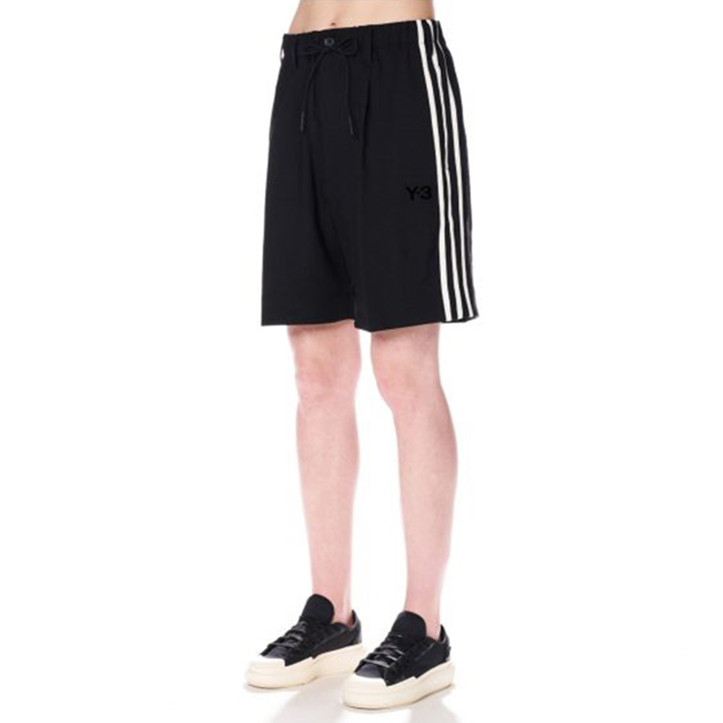 Details for Y-3 Striped Loose Fit Casual Shorts Unisex Black IA1666
