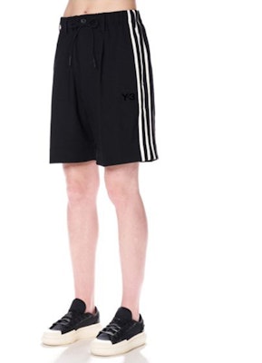 Y-3 Striped Loose Fit Casual Shorts Unisex Black IA1666 Details for Y-3 Striped Loose Fit Casual Shorts Unisex Black IA1666