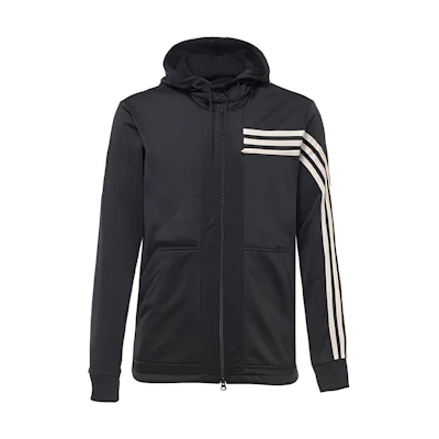 Y-3 Three Stripe Black Hoodie Jacket Long Sleeve Outerwear FJ0465