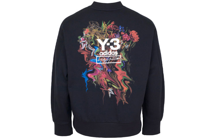 Y-3 Toketa Print Crewneck Sweatshirt Black Sweater FJ0425