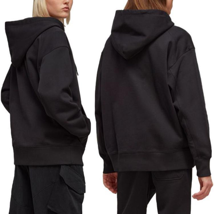 Shop Y-3 Unisex Black Solid Color Zip-Up Sweatshirt H44785