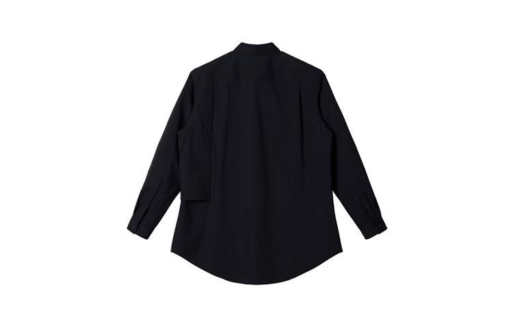 Y-3 Unisex Casual Solid Black Long Sleeve Pocket Shirt H63044