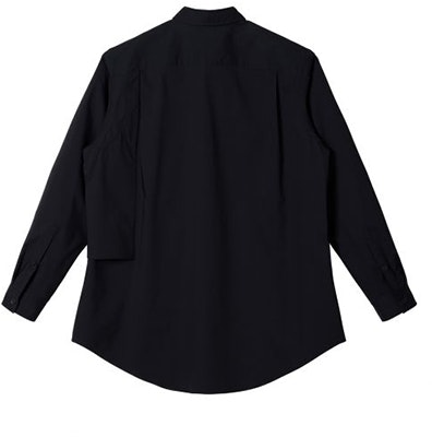 Y-3 Unisex Casual Solid Black Long Sleeve Pocket Shirt H63044 Order Y-3 Unisex Casual Solid Black Long Sleeve Pocket Shirt H63044