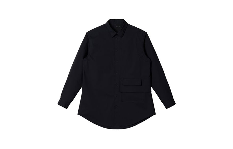 Lookbook Y-3 Unisex Casual Solid Black Long Sleeve Pocket Shirt H63044