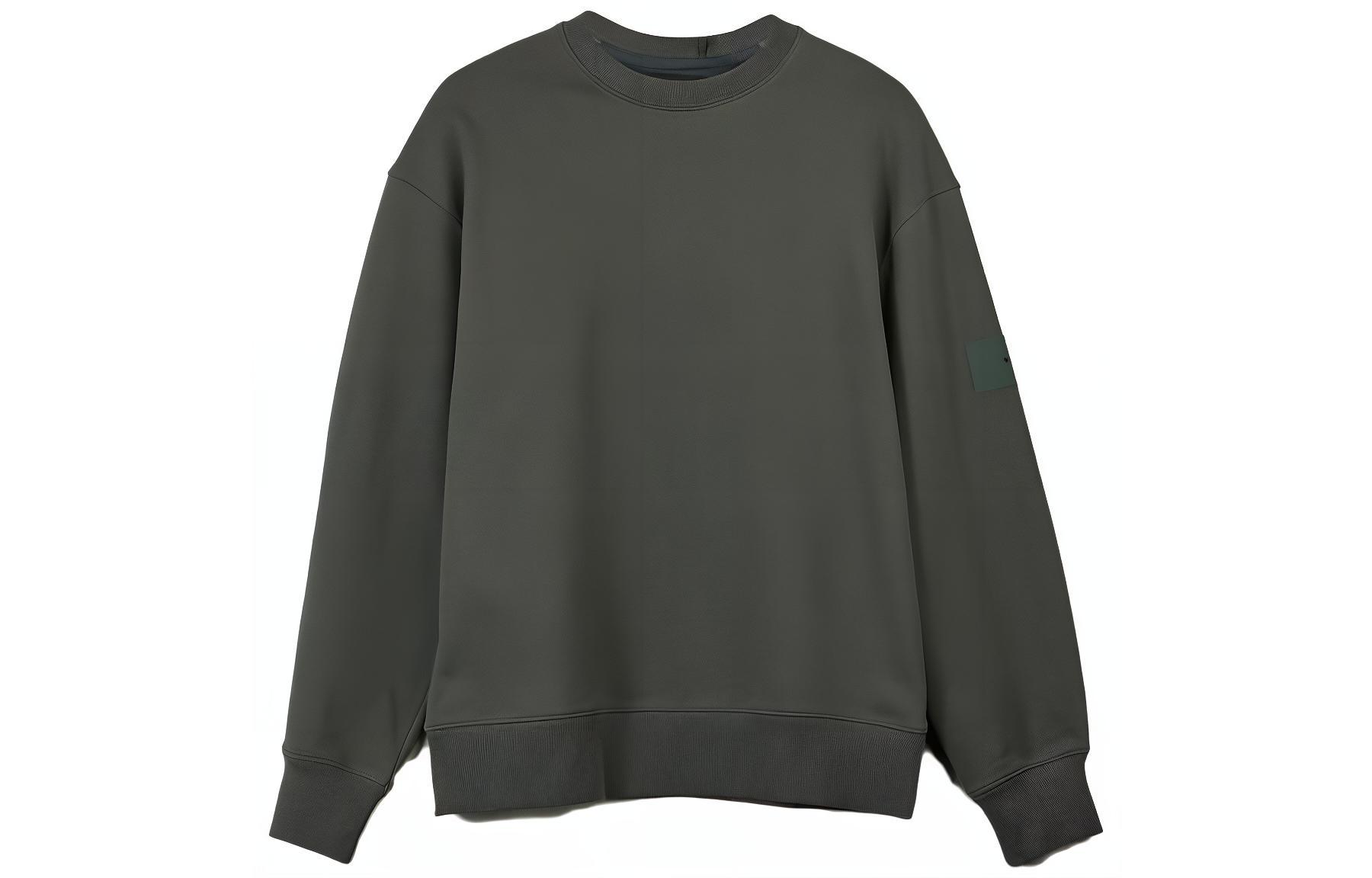 Y-3 Unisex Crewneck Solid Color Long Sleeve Sweatshirt Green. IP7695