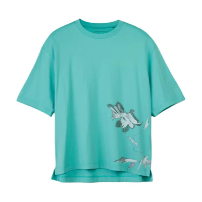 Y-3 Unisex Graphic Print Crewneck T-Shirt Blue IV7743