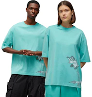 Lookbook Y-3 男女同款 藍色圖案印花圓領T恤 IV7743