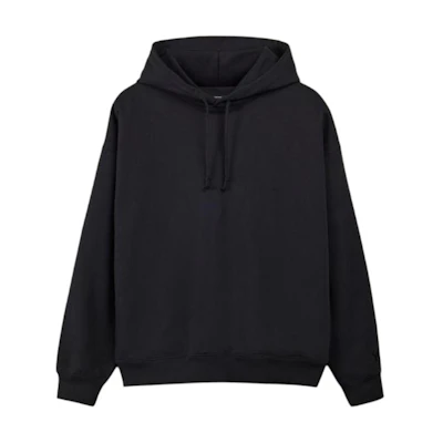 Y-3 Unisex Graphic Print Pullover Hoodie Black Long Sleeve IX0403