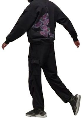 Y-3 Unisex Graphic Print Pullover Hoodie Black Long Sleeve IX0403 Sizing Y-3 Unisex Graphic Print Pullover Hoodie Black Long Sleeve IX0403