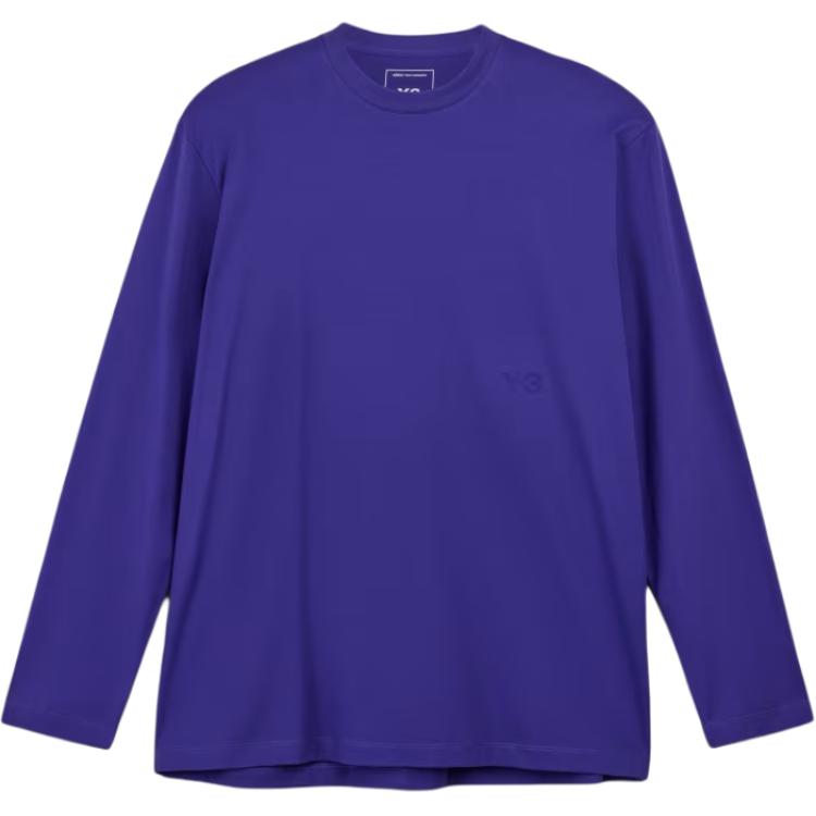 Y-3 Unisex Long Sleeve Crewneck Tee Blue Purple JD9834