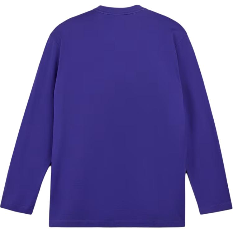 Lookbook Y-3 男女款藍紫色長袖圓領T恤 JD9834