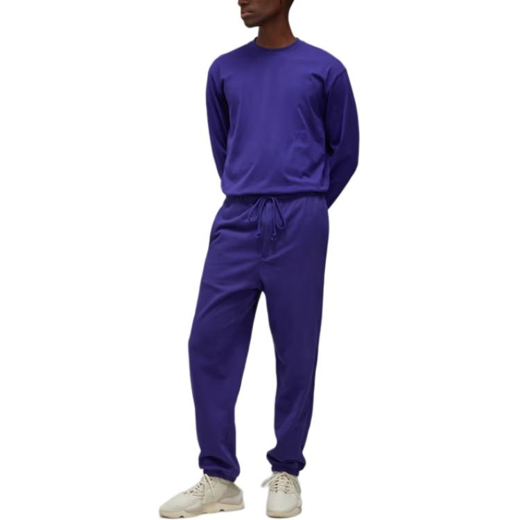 Shop Y-3 男女款藍紫色長袖圓領T恤 JD9834