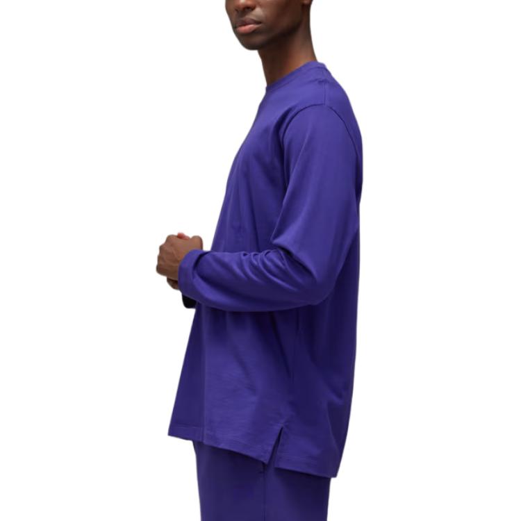 Purchase Y-3 男女款藍紫色長袖圓領T恤 JD9834