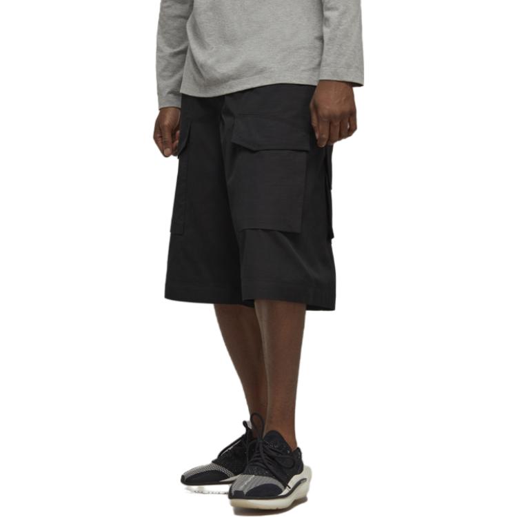 Y-3 Unisex Loose Fit Black Solid Color Shorts H63075