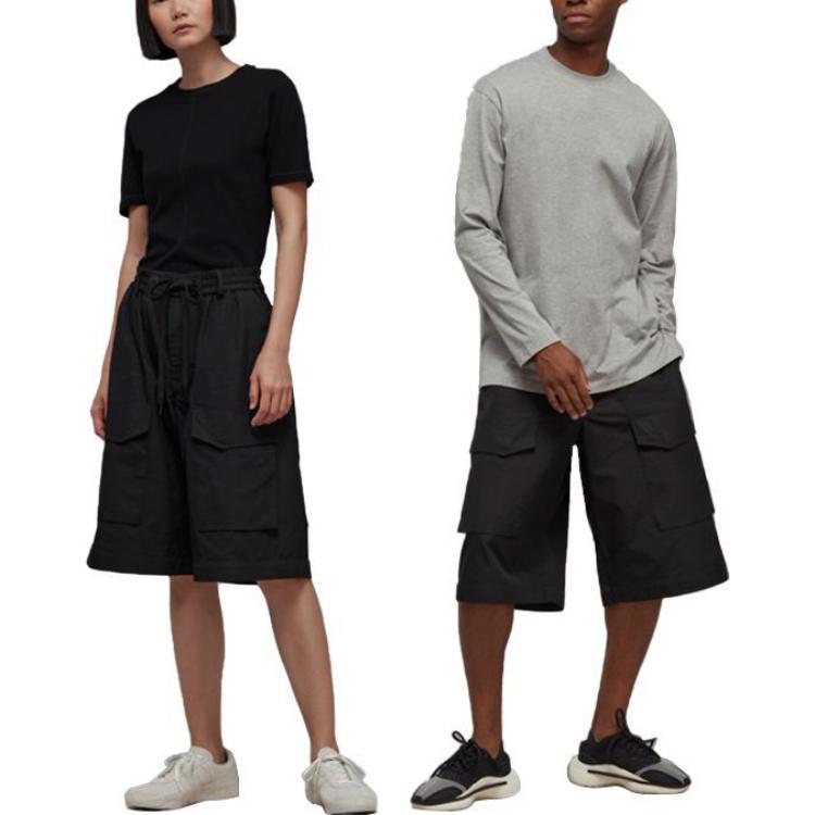 Y-3 Unisex Loose Fit Black Solid Color Shorts H63075 圖 5