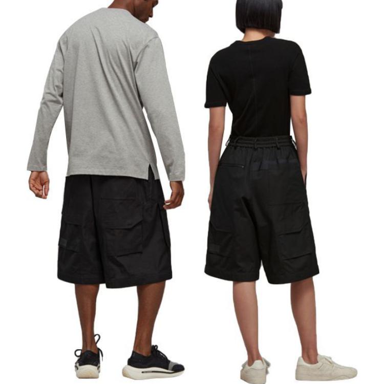 Y-3 Unisex Loose Fit Black Solid Color Shorts H63075 圖 6