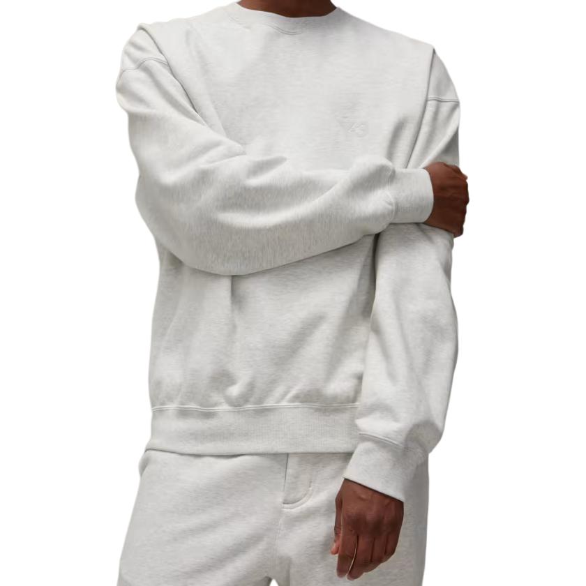 Purchase Y-3 男女宽松款圆领套头衫浅灰色卫衣 JD9802