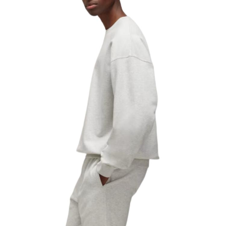 Details for Y-3 男女宽松款圆领套头衫浅灰色卫衣 JD9802
