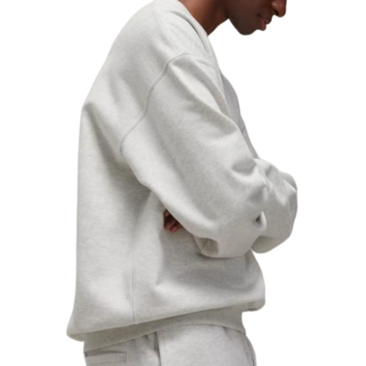 Sizing Y-3 男女宽松款圆领套头衫浅灰色卫衣 JD9802