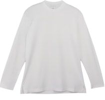 Y-3 Unisex Loose Fit White Long Sleeve Crewneck T-Shirt. JD9832 Y-3 Unisex Loose Fit White Long Sleeve Crewneck T-Shirt. JD9832