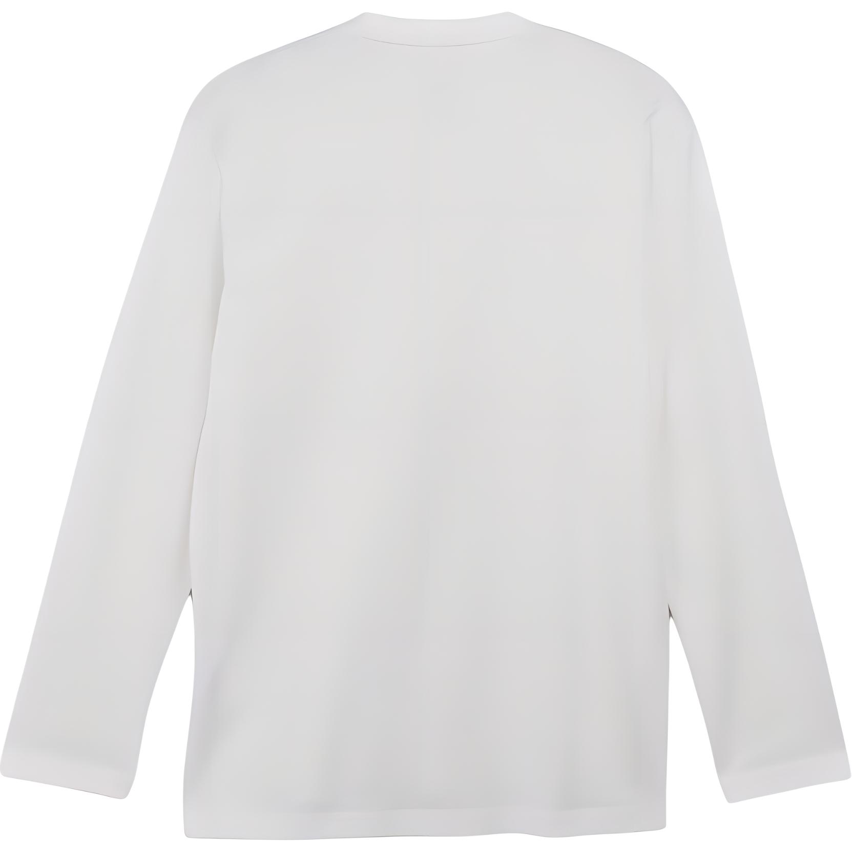 Lookbook Y-3 Unisex Kaos Lengan Panjang Putih Loose Fit Crewneck. JD9832