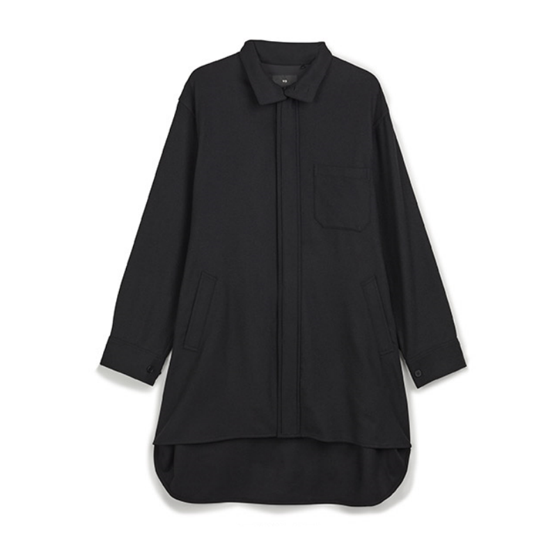 Y-3 Unisex Mid-Length Solid Color Trench Coat IL2156