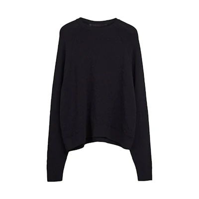 Y-3 Unisex Plain Knit Crewneck Sweater Black. H63087