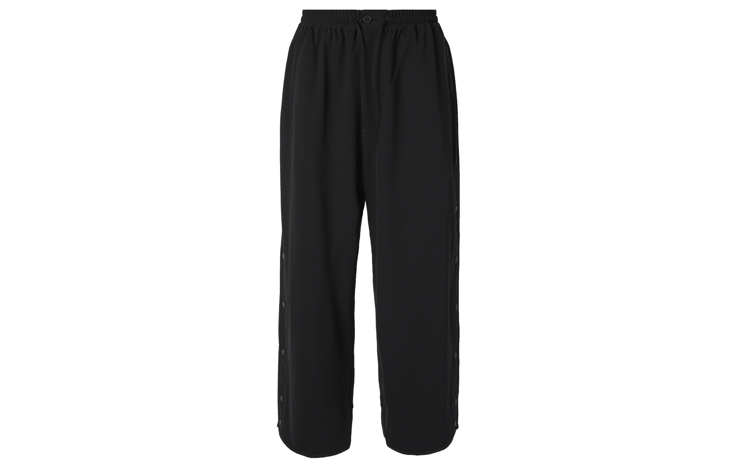 Y-3 Unisex Relaxed Fit Button Pants in Black GK4364