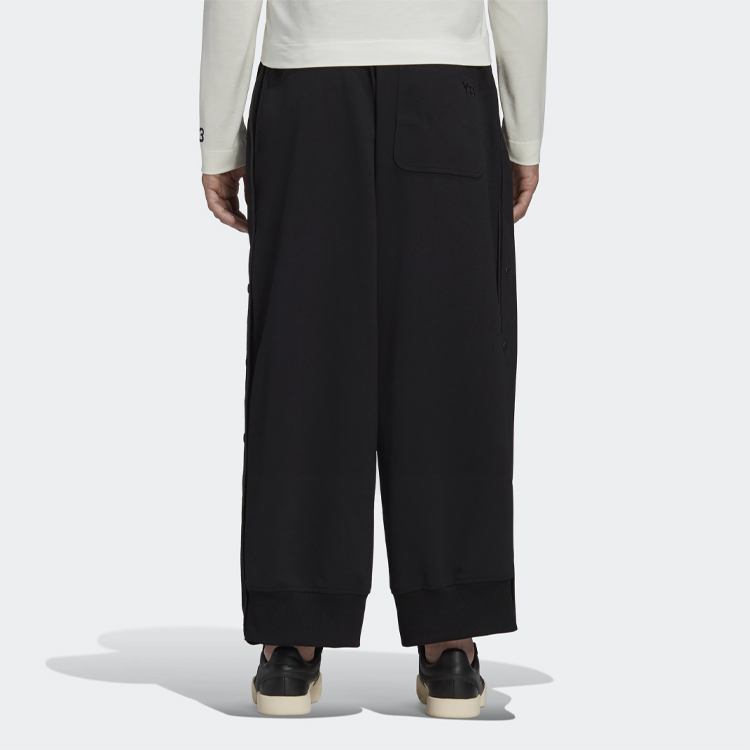 Cheap Y-3 유니섹스 릴렉스 핏 블랙 버튼 팬츠 GK4364