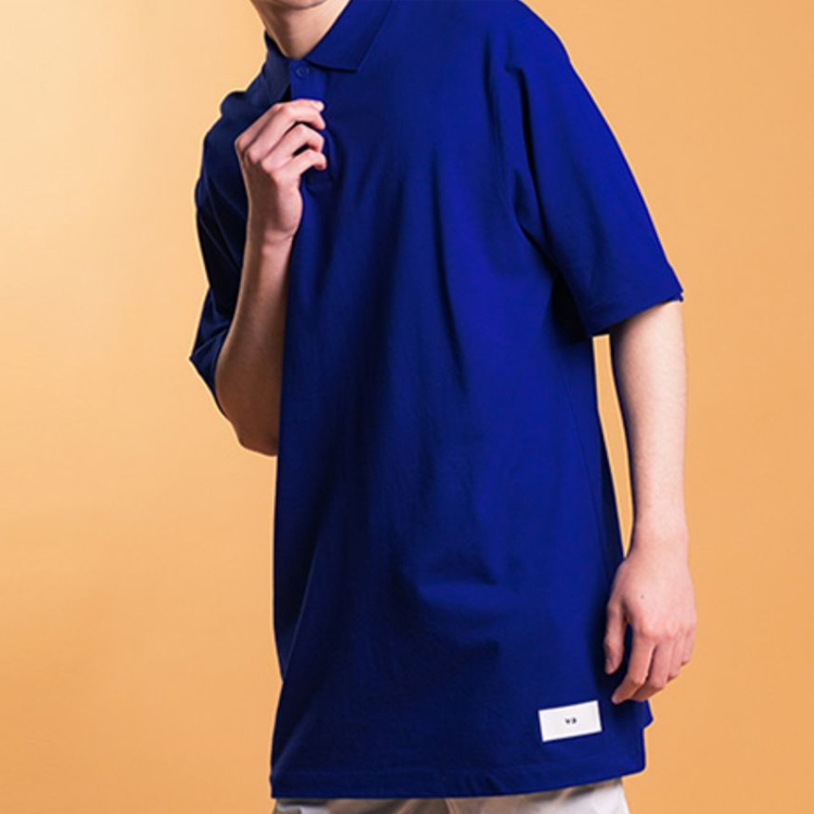Shop Y-3 男女同款纯色休闲短袖POLO衫 蓝色 IB4780BCS