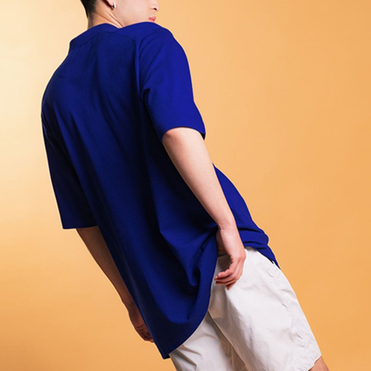 Purchase Y-3 男女同款纯色休闲短袖POLO衫 蓝色 IB4780BCS