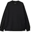 Buy Y-3 Unisex Solid Color Crewneck Pullover Sweatshirt Black IR7113