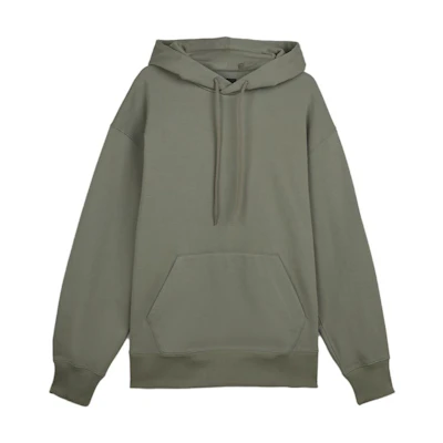 Y-3 Unisex Solid Color Green Hoodie Casualwear. IP7698
