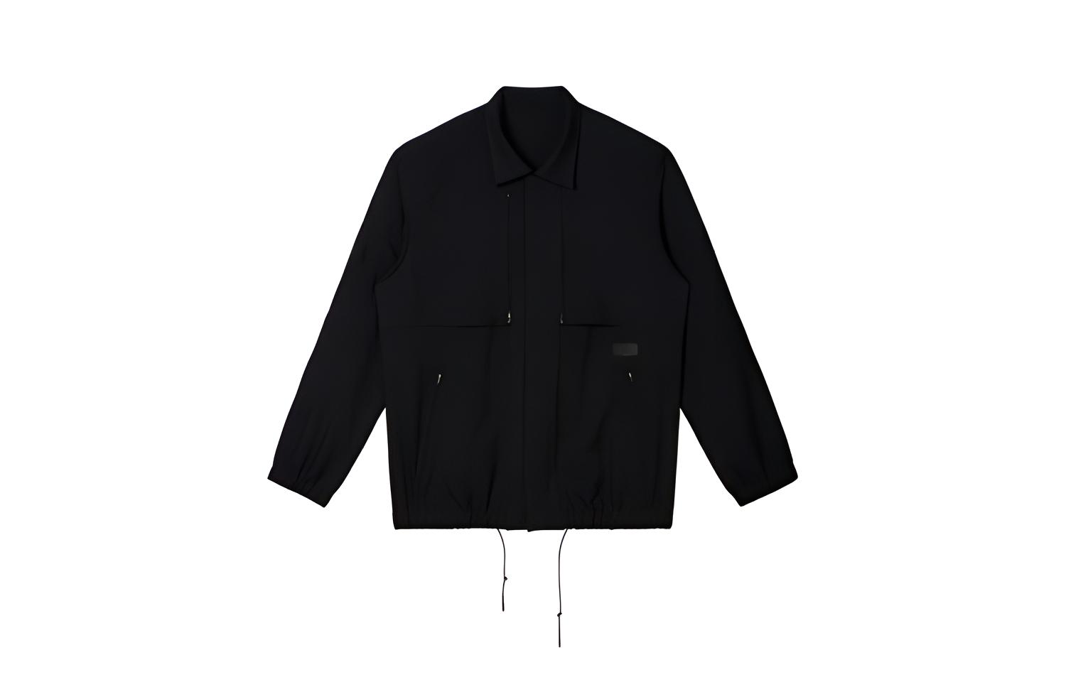 Y-3 Unisex Solid Color Shirt-Collar Casual Jacket Black IA1662