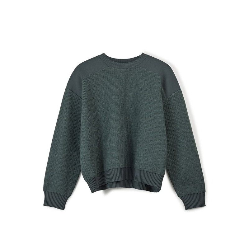 Order Y-3 Unisex Baju Sejuk Wool Oversized Crewneck - Gaya Kasual. IP7944